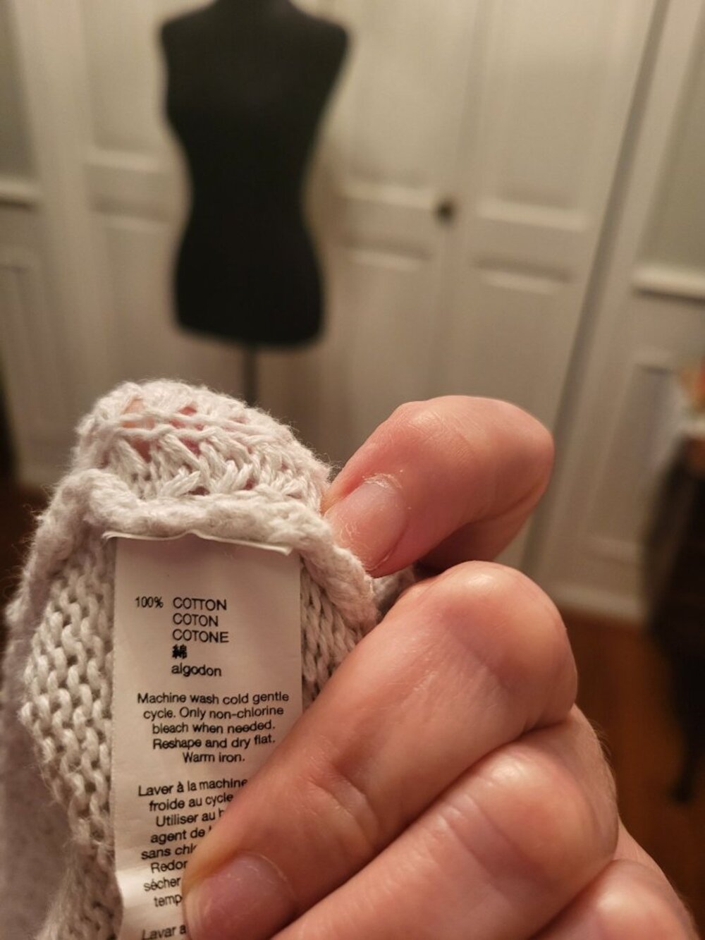 GAP White Open Knit Sweater XL Classic Minimal Neutral Coastal Preppy Layering - Picture 7 of 7